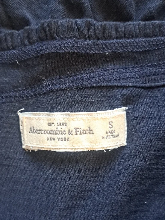 Abercrombie & Fitch Strapless Layered Lace Ruffle Dress - Navy - Picture 2 of 6